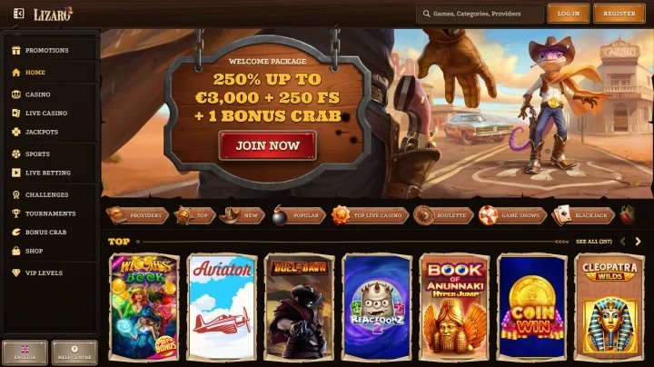 Lizaro online casino in United Kingdom